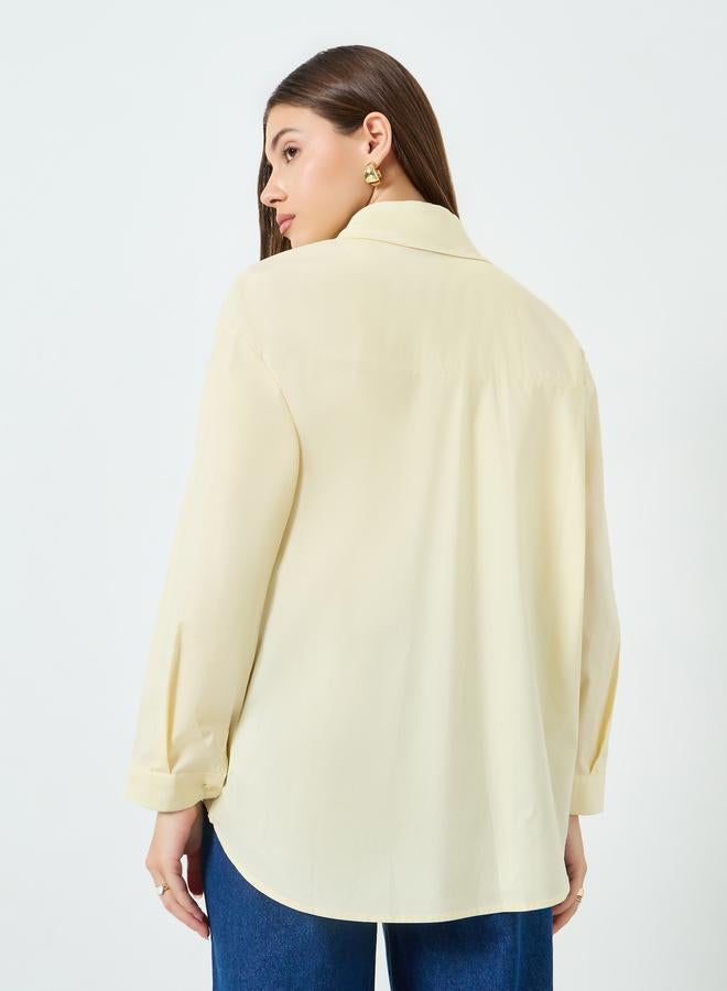 Styli Women Yellow Long Sleeve Oversized Shirt - Image 4